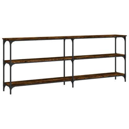 Avlastningsbord Konsollbord Rökfärgad Ek 200x29x75 cm