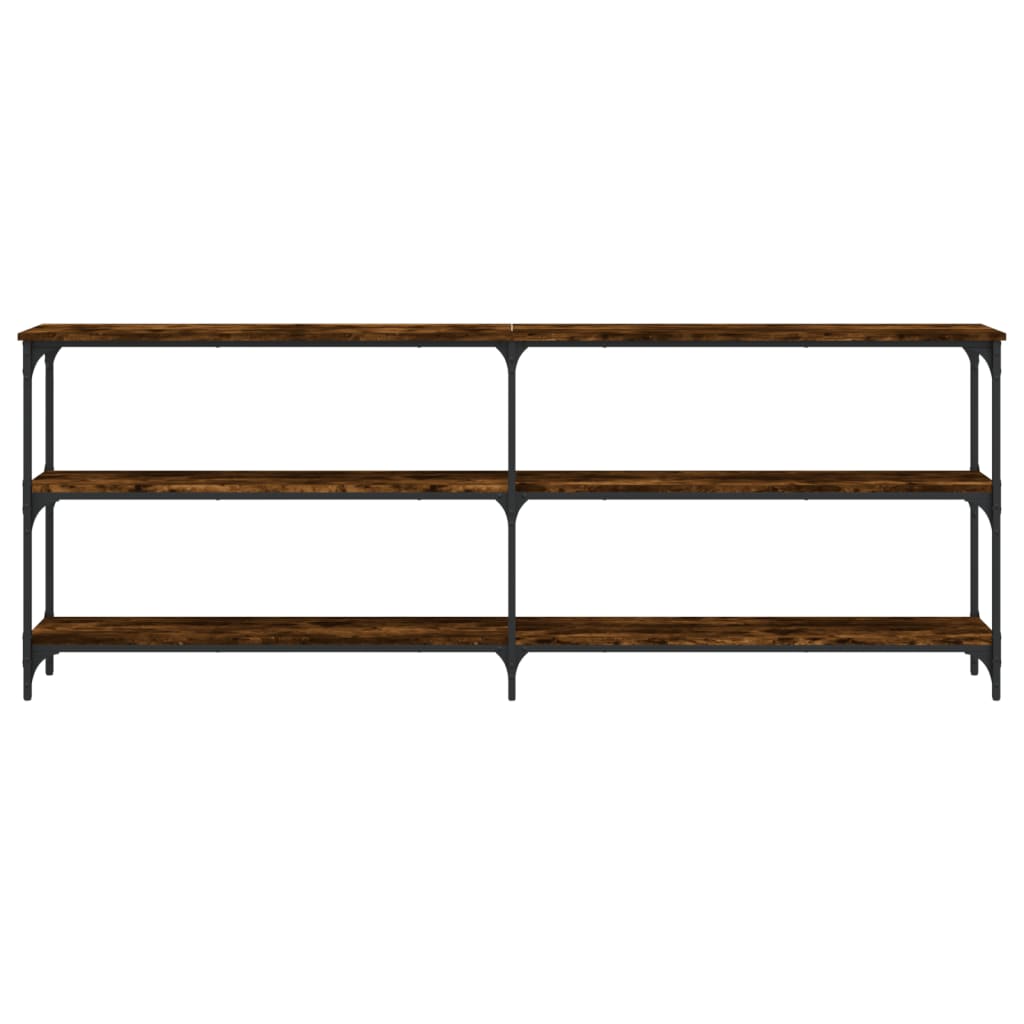 Avlastningsbord Konsollbord Rökfärgad Ek 200x29x75 cm