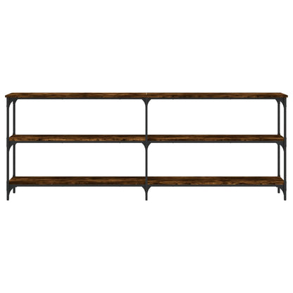 Avlastningsbord Konsollbord Rökfärgad Ek 200x29x75 cm