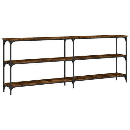 Avlastningsbord Konsollbord Rökfärgad Ek 200x29x75 cm