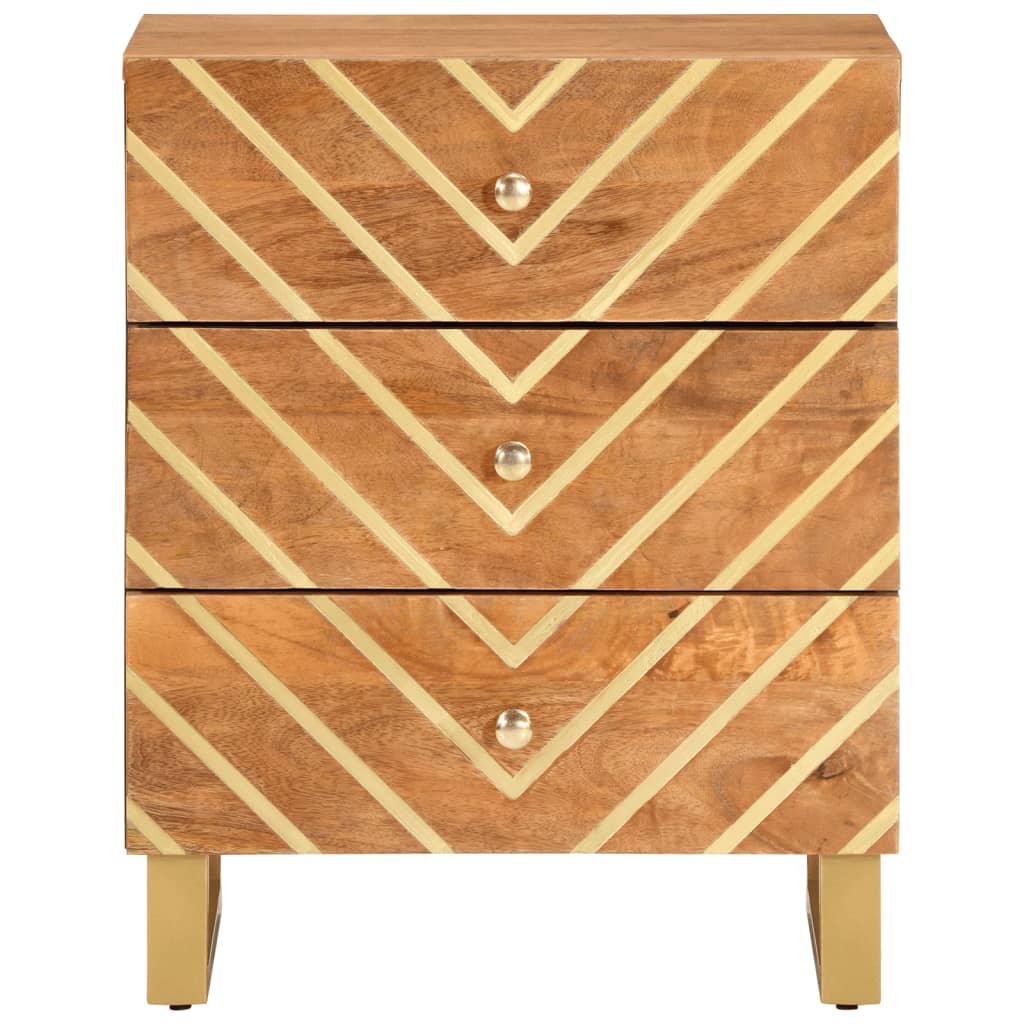 Sängbord Nattduksbord Trä Brun 50x33x60 cm massivt mangoträ