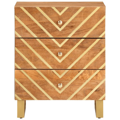 Sängbord Nattduksbord Trä Brun 50x33x60 cm massivt mangoträ