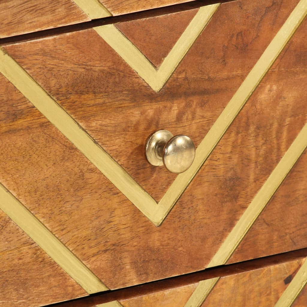 Sängbord Nattduksbord Trä Brun 50x33x60 cm massivt mangoträ