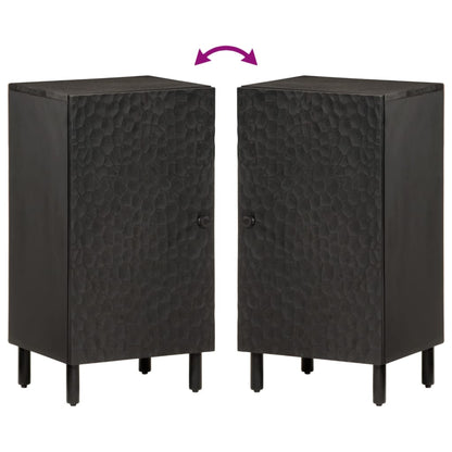 Bokhylla Svart 40x33x75 cm massivt mangoträ