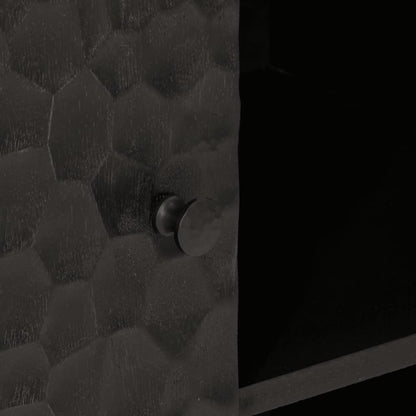 Bokhylla Svart 90x33x75 cm massivt mangoträ