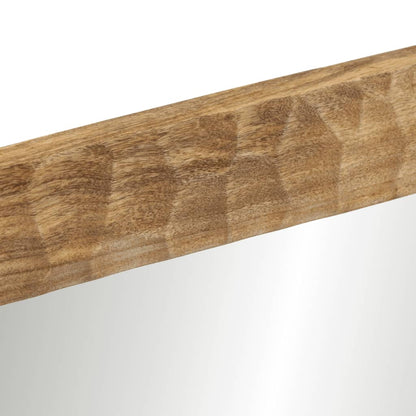 Badrumsspegel 50x70x2,5 cm massivt mangoträ och glas