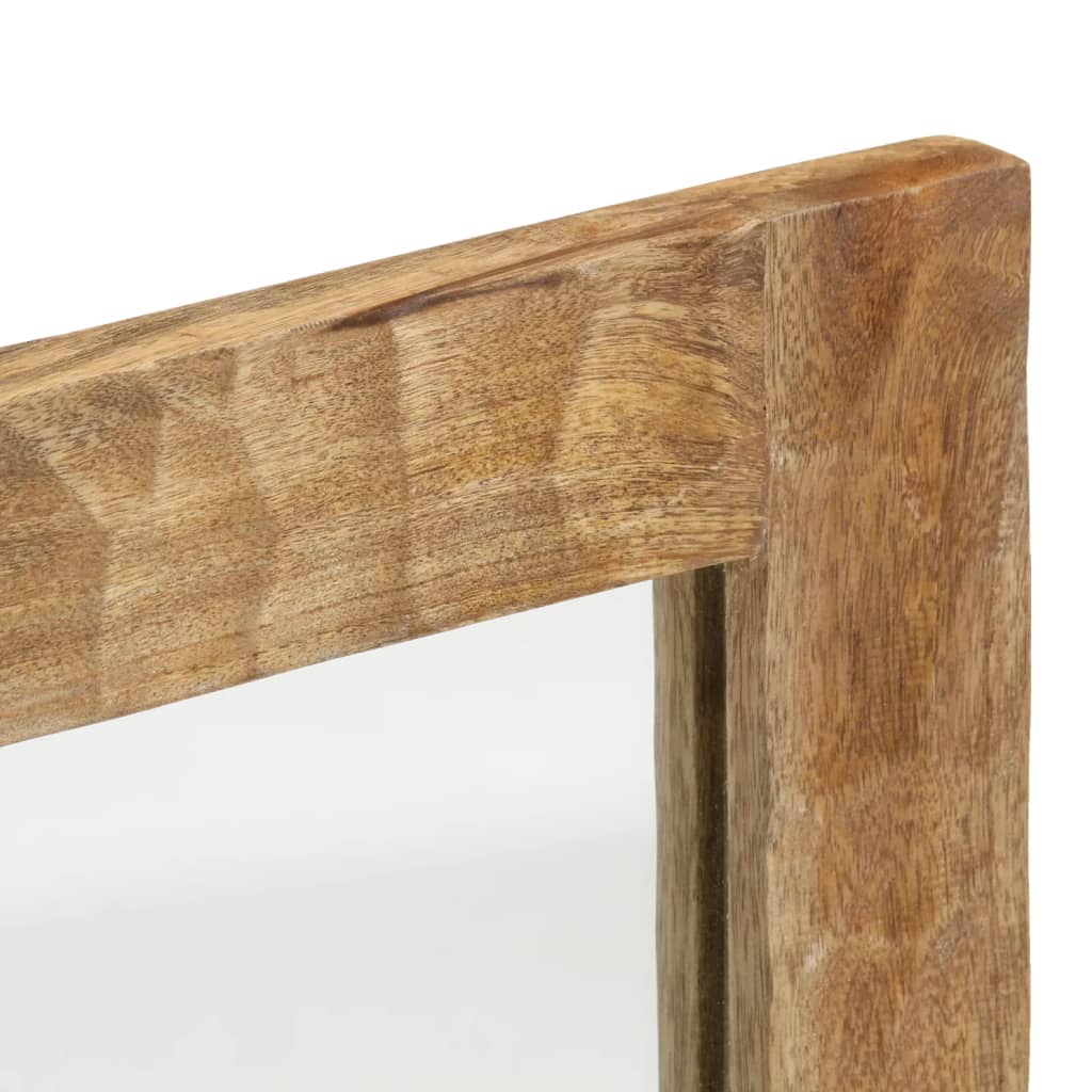 Badrumsspegel 50x70x2,5 cm massivt mangoträ och glas