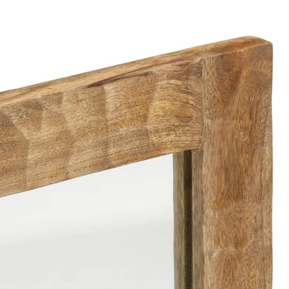 Badrumsspegel 50x70x2,5 cm massivt mangoträ och glas