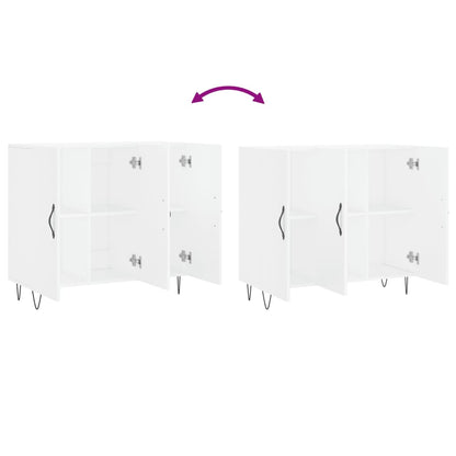 Skänk vit 90x34x80 cm konstruerat trä