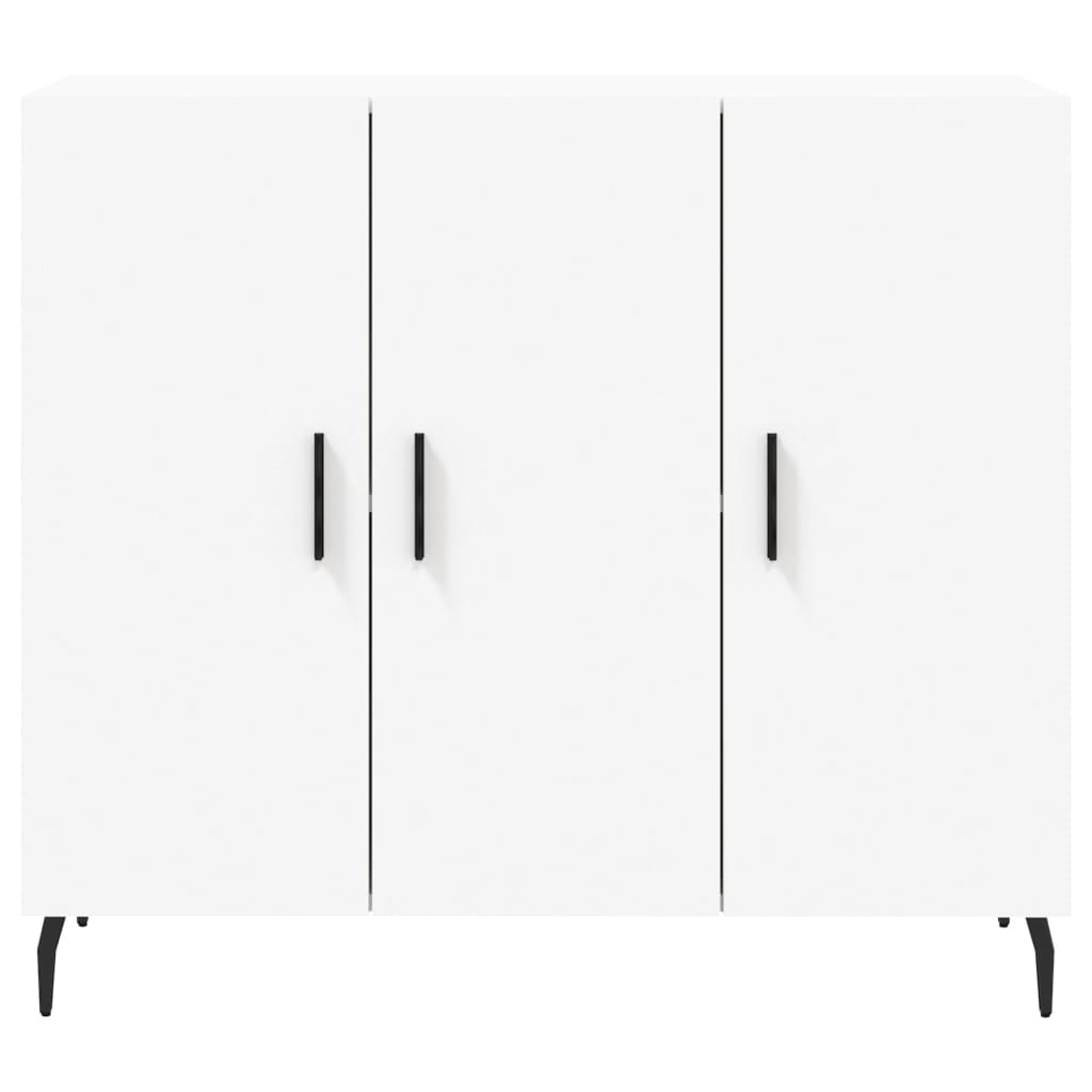 Skänk vit 90x34x80 cm konstruerat trä