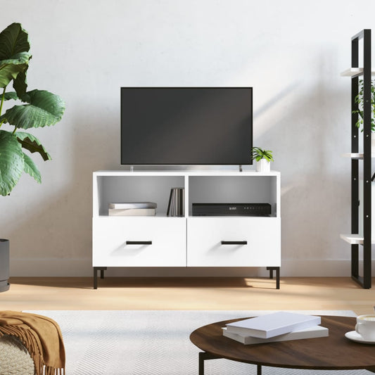 TV-Möbel Högglans Vit TV-Bänk 80x36x50 cm