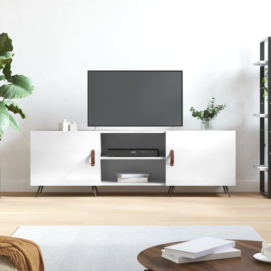 TV-Möbel Högglans Vit TV-Bänk 150x30x50 cm