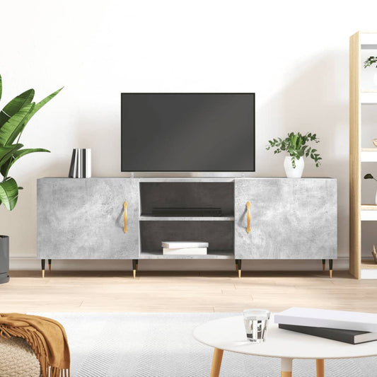 Tv-bänk betonggrå 150x30x50 cm konstruerat trä