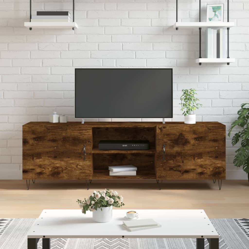 TV-Möbel Rökfärgad Ek TV-Bänk 150x30x50 cm