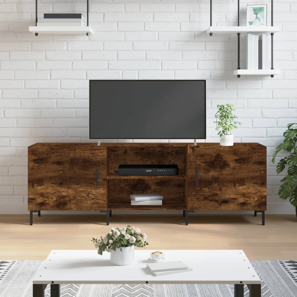 TV-Möbel Rökfärgad Ek TV-Bänk 150x30x50 cm