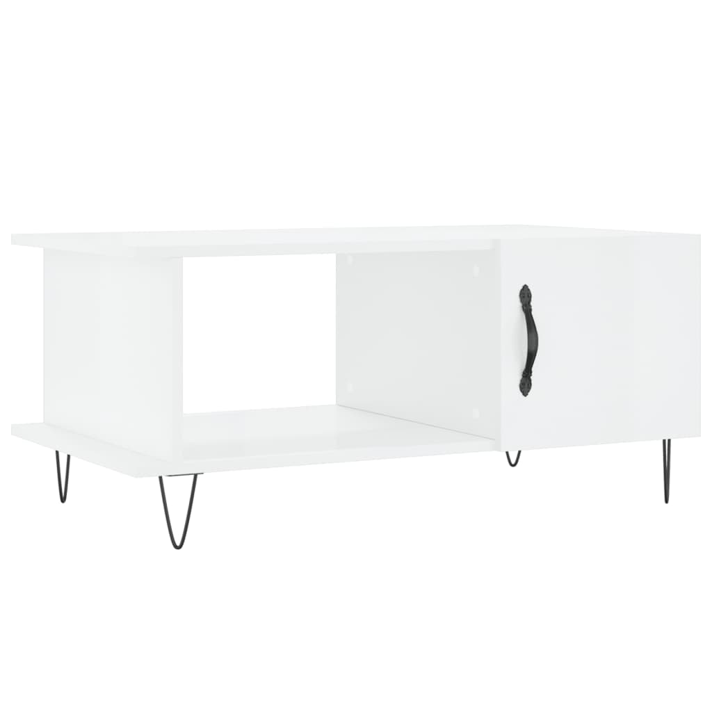 Soffbord Högglans Vit 90x50x40 cm