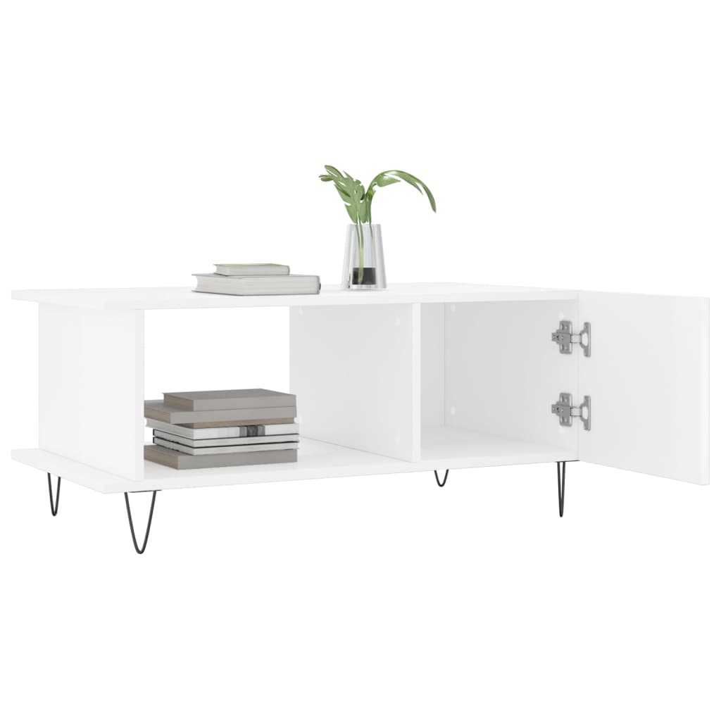 Soffbord Högglans Vit 90x50x40 cm