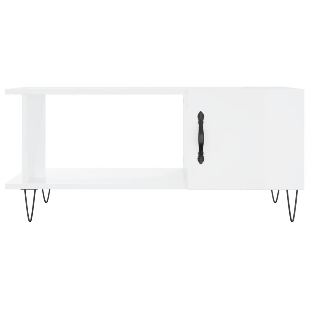 Soffbord Högglans Vit 90x50x40 cm
