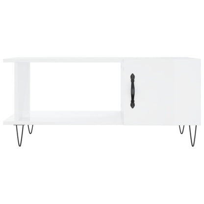 Soffbord Högglans Vit 90x50x40 cm