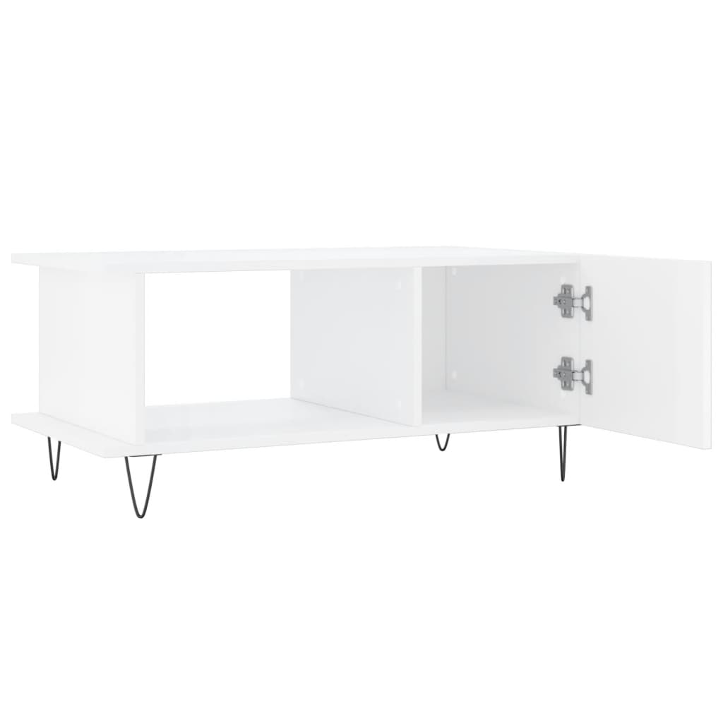 Soffbord Högglans Vit 90x50x40 cm