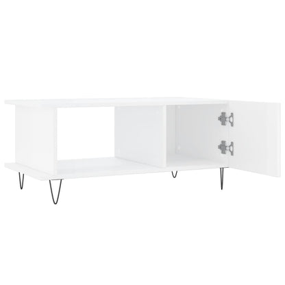 Soffbord Högglans Vit 90x50x40 cm