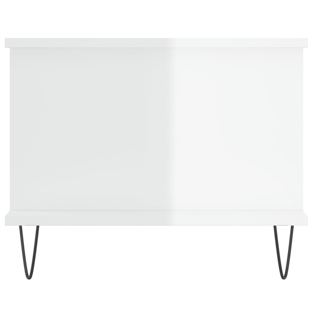 Soffbord Högglans Vit 90x50x40 cm