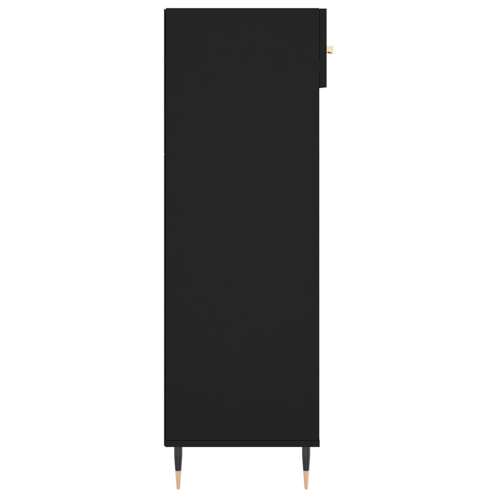 Skoställ Svart Skohylla 60x35x105 cm