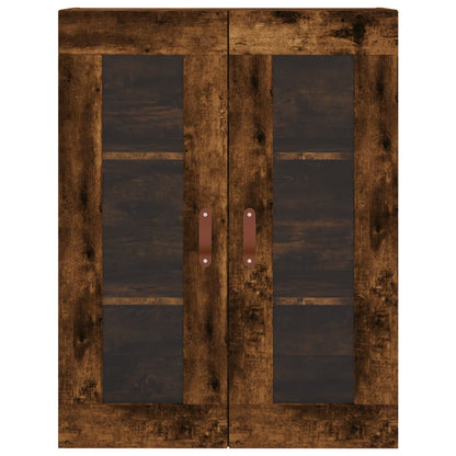 Väggskåp rökfärgad ek 69,5x34x90 cm