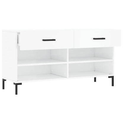 Skoställ Högglans Vit Skobänk 102x35x55 cm