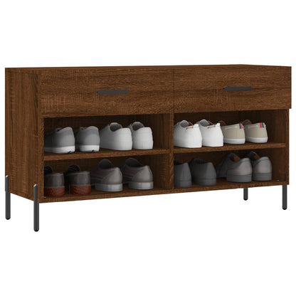 Skoställ Brun Ek Skobänk 102x35x55 cm
