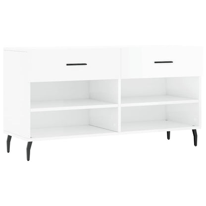 Skoställ Högglans Vit Skobänk 102x35x55 cm