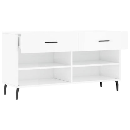Skoställ Högglans Vit Skobänk 102x35x55 cm