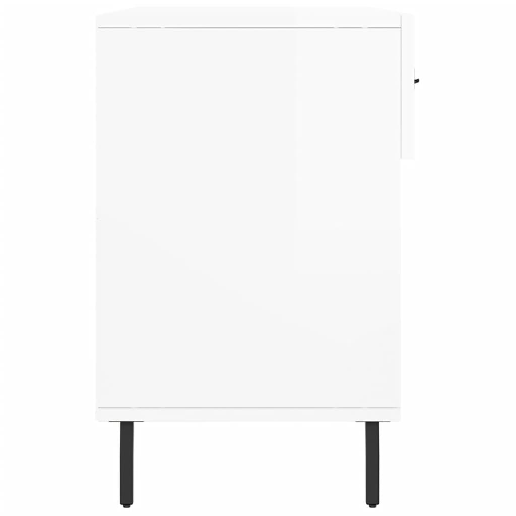 Skoställ Högglans Vit Skobänk 102x35x55 cm