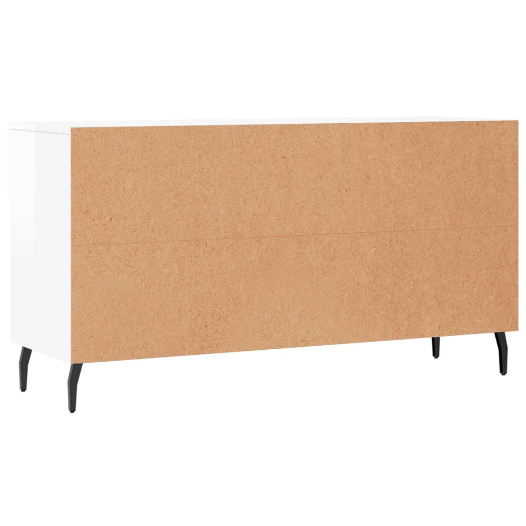 Skoställ Högglans Vit Skobänk 102x35x55 cm