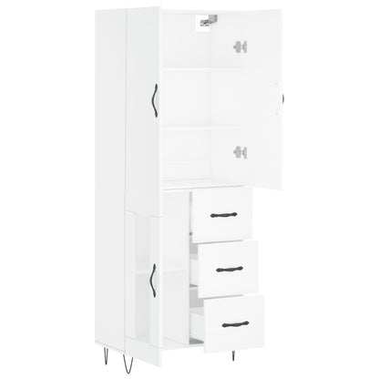 Skåp Vit 69,5x34x180 cm