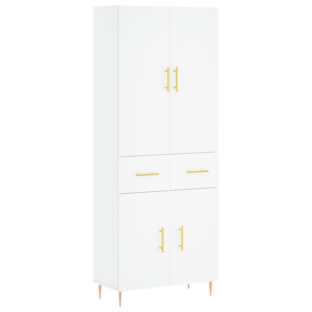Skåp Vit 69,5x34x180 cm