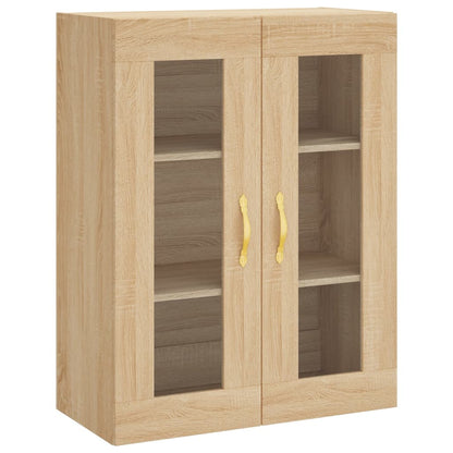 Högskåp sonoma-ek 69,5x34x180 cm konstruerat trä