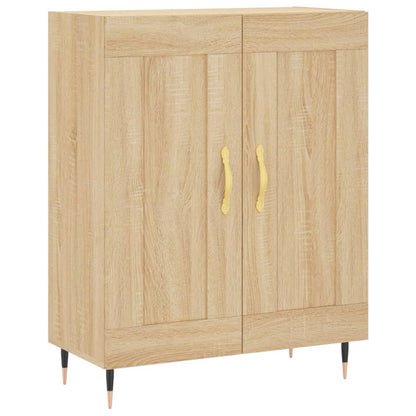 Högskåp sonoma-ek 69,5x34x180 cm konstruerat trä