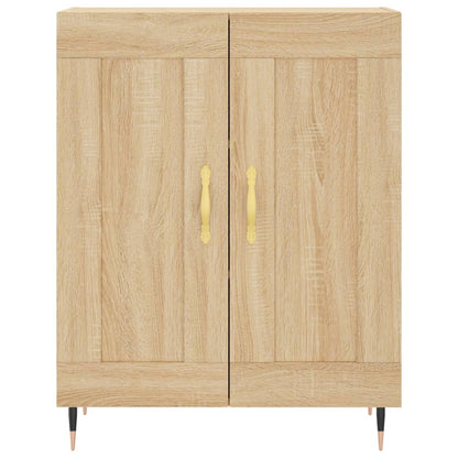 Högskåp sonoma-ek 69,5x34x180 cm konstruerat trä