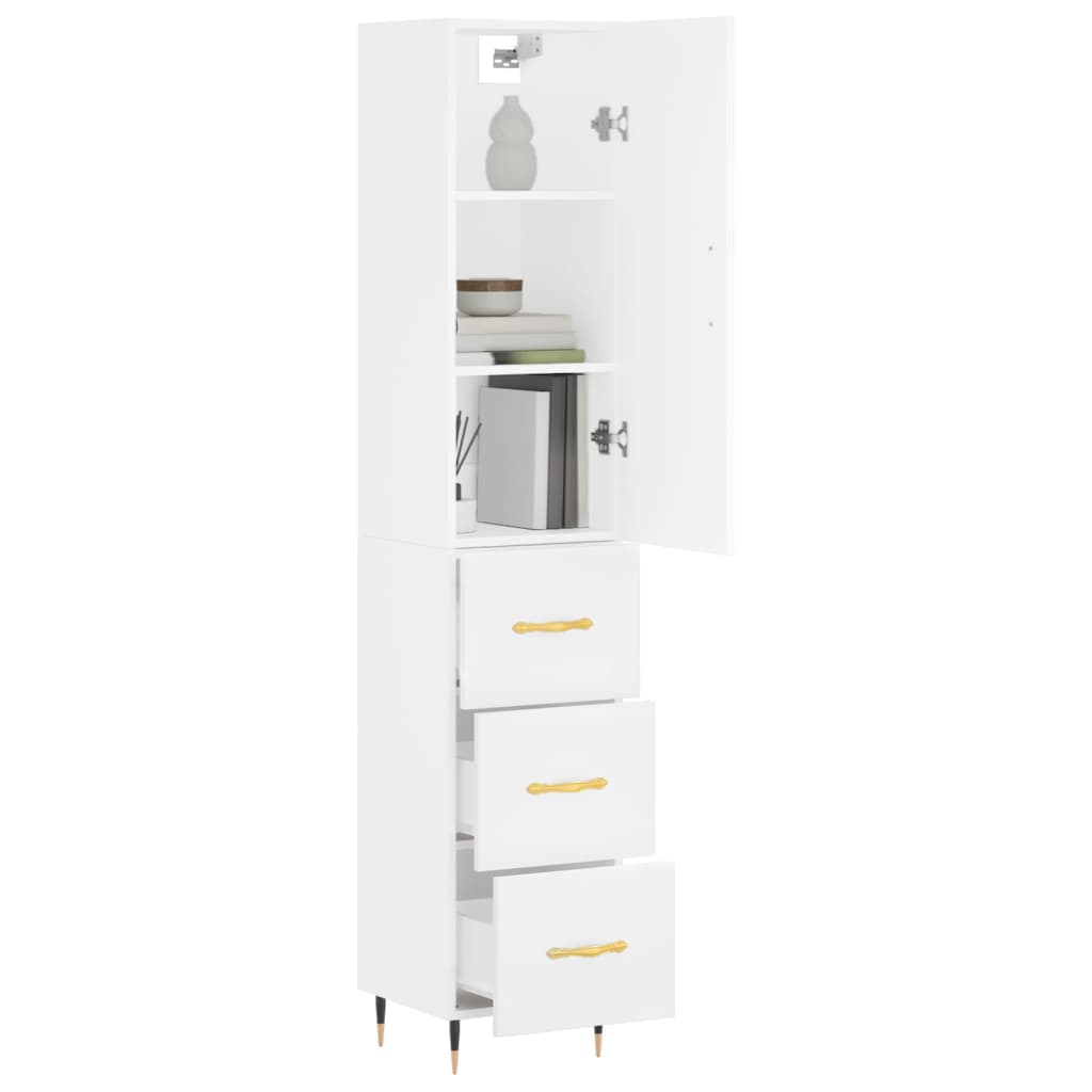 Skåp Vit 34,5x34x180 cm