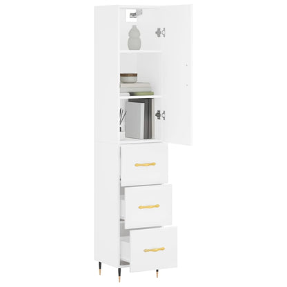 Skåp Vit 34,5x34x180 cm