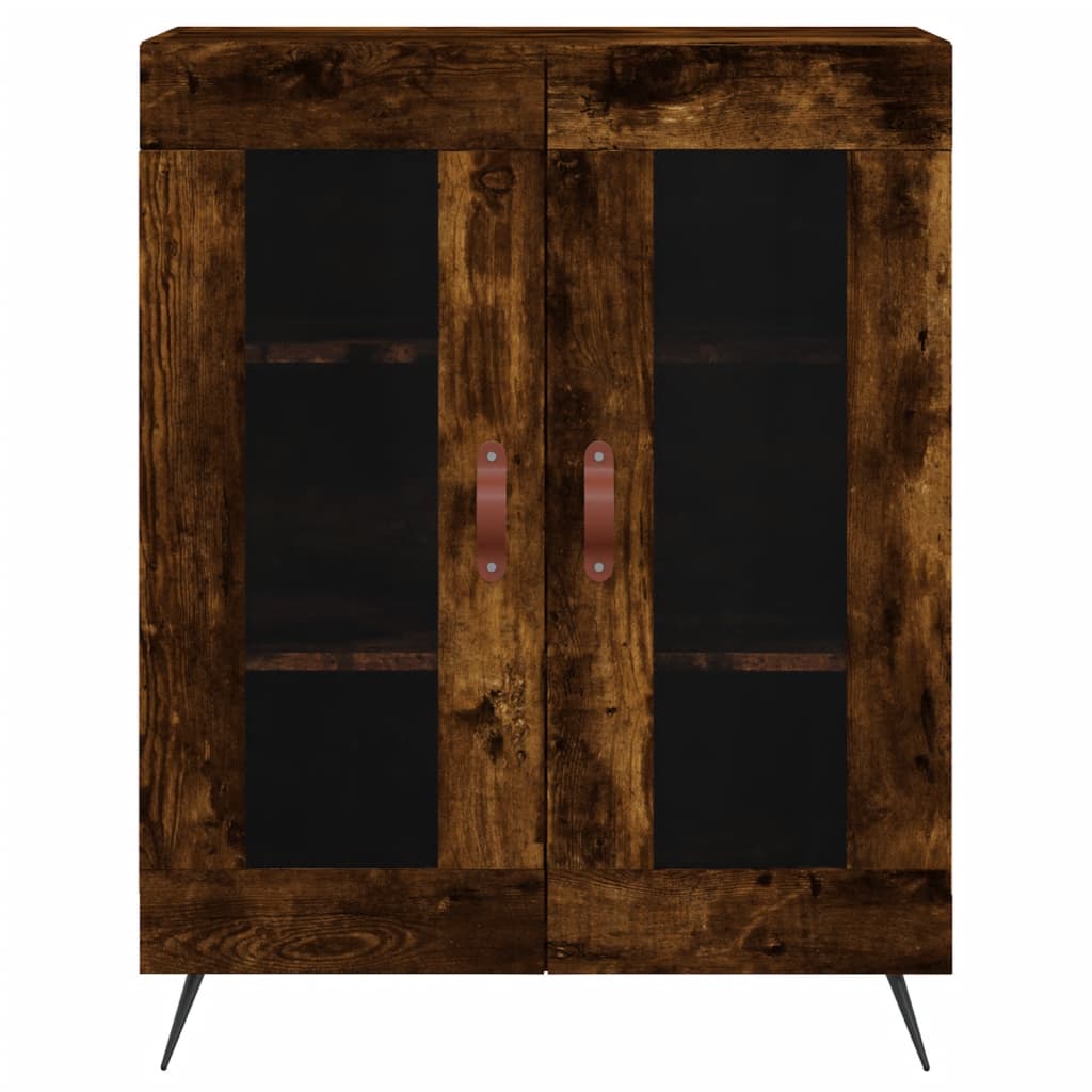 Skåp Rökfärgad Ek 69,5x34x180 cm