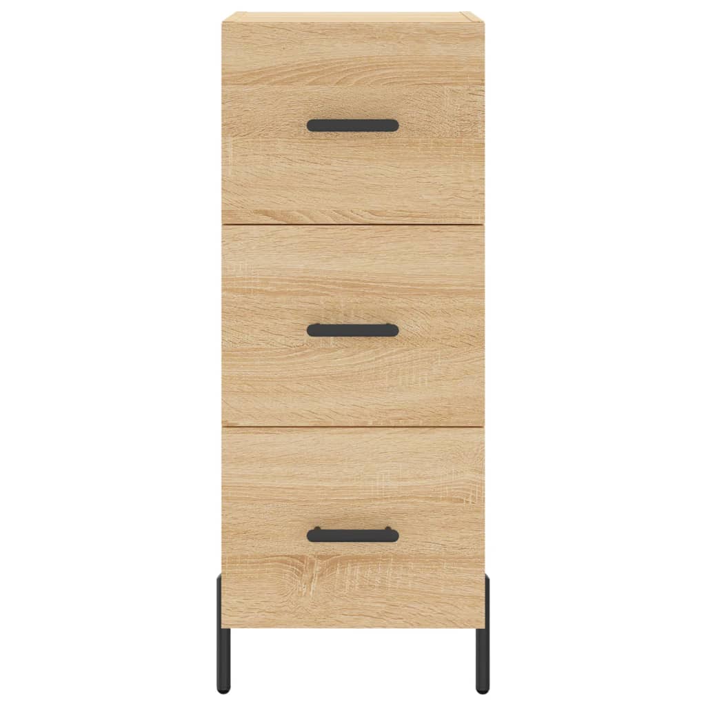 Högskåp sonoma-ek34,5x34x180 cm konstruerat trä