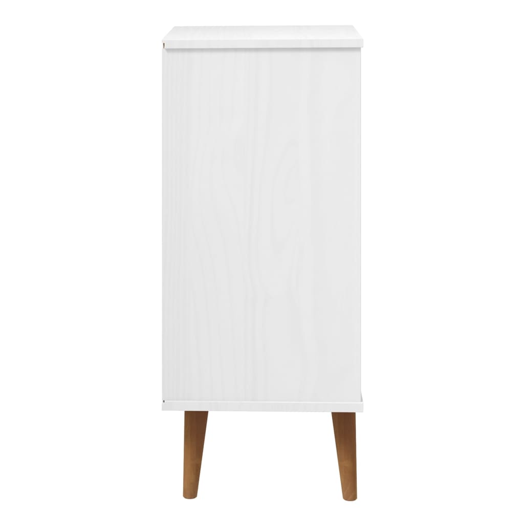 Byrå Vit MOLDE 40x35x82 cm massiv furu