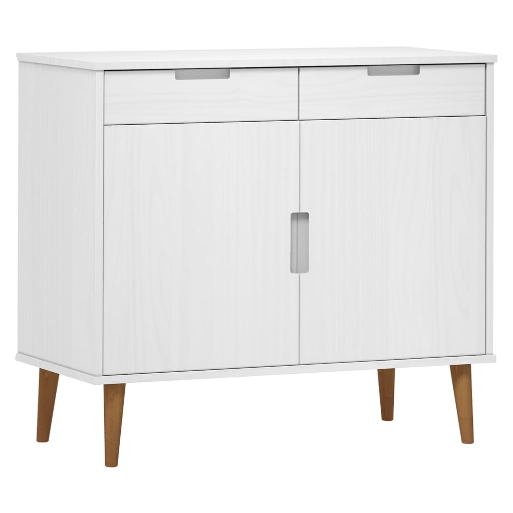 Skänk Vit MOLDE 90x40x80 cm massiv furu