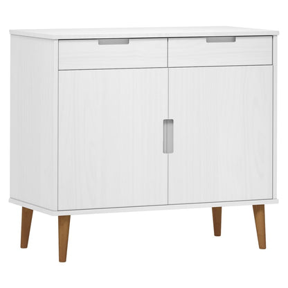 Skänk Vit MOLDE 90x40x80 cm massiv furu