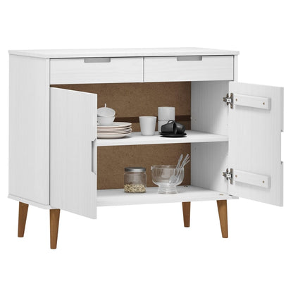 Skänk Vit MOLDE 90x40x80 cm massiv furu
