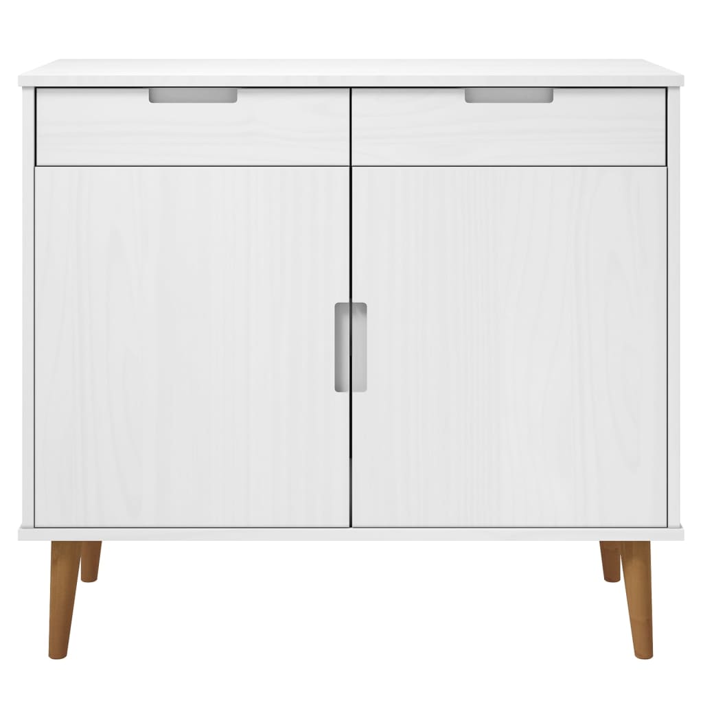 Skänk Vit MOLDE 90x40x80 cm massiv furu