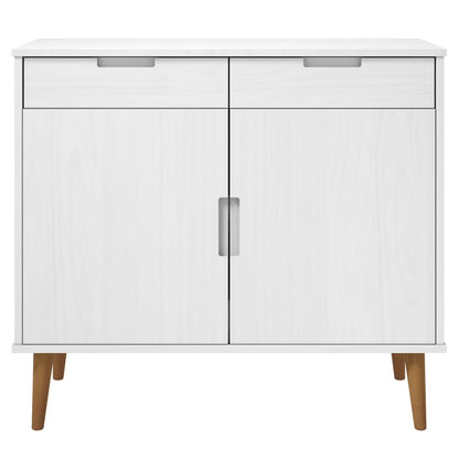 Skänk Vit MOLDE 90x40x80 cm massiv furu