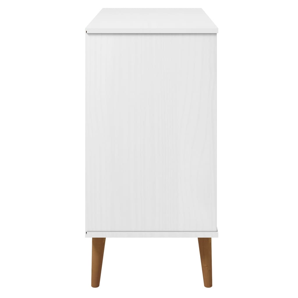 Skänk Vit MOLDE 90x40x80 cm massiv furu